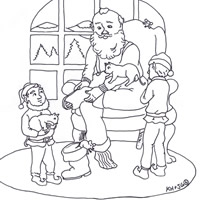 Santa's coloring page